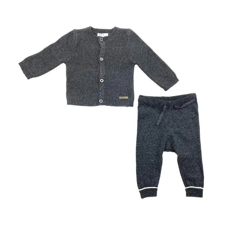 U-Shape Cardigan And Matching Pants Set For Toddlers 1