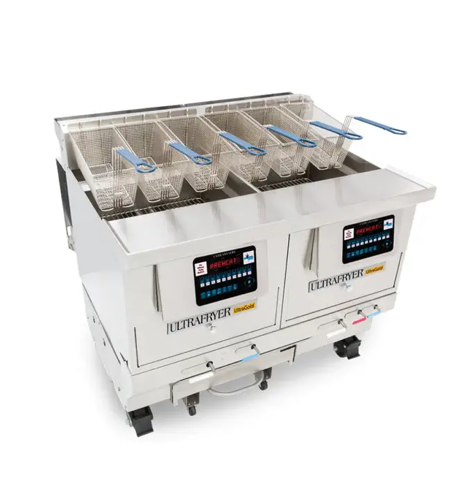 Ultrafryer B-P30-18-2-Ucp Commercial Gas Fryer – Dual-Vat Ultragold Model, 70–110 Lb Capacity, 210,000 Btu 1