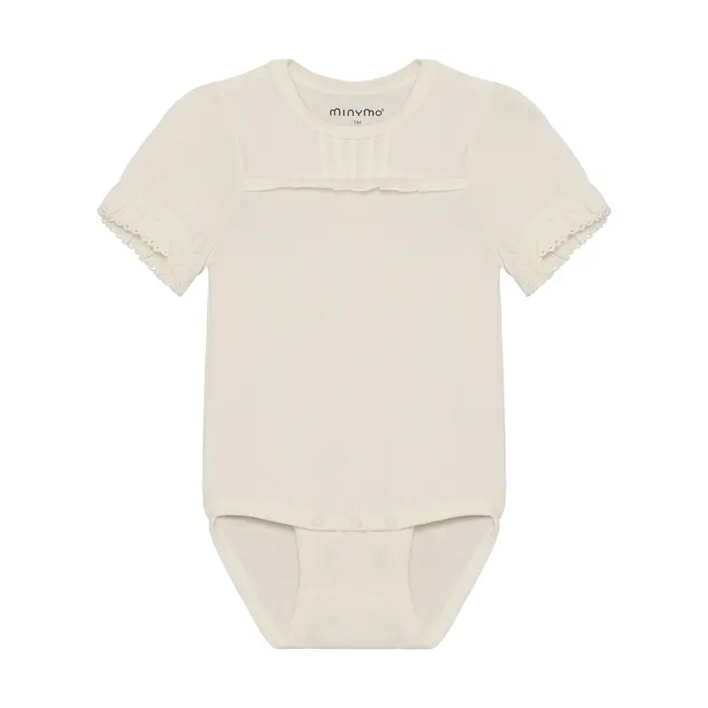 Vanilla Organic Cotton Bodysuit For Newborn Girls 1