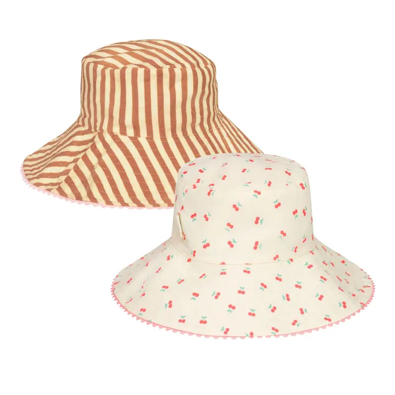 Very Cherry Print Reversible Sun Hat 1