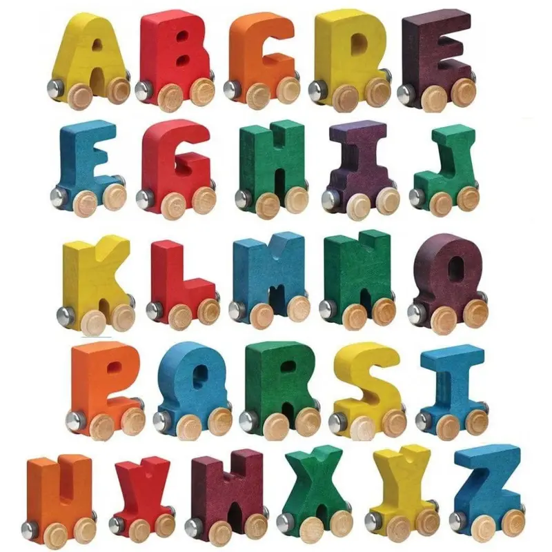 Vibrant Colorful Alphabet Train Letters 1