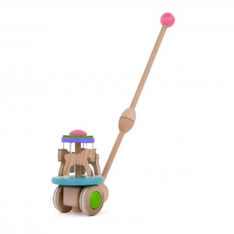 Vintage-Style Carousel Push Toy 1