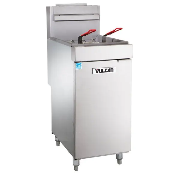 Vulcan 1Veg35M 35–40 Lb. Natural Gas Floor Fryer With Millivolt Ignition 1