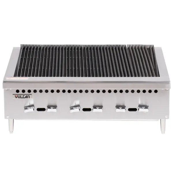 Vulcan 36-Inch Low-Profile Radiant Charbroiler – Floor-Mounted Natural Gas Grill (Vcrb36) 1