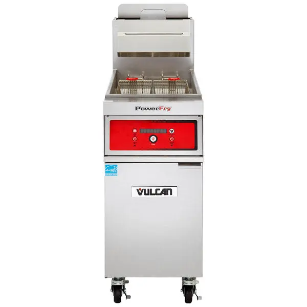 Vulcan 65–70 Lb Floor-Model Gas Deep Fryer With Digital Controls & Built-In Filtration (1Tr65Df) 1