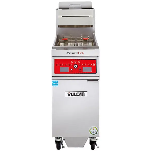 Vulcan 85–90 Lb Floor-Model Gas Fryer With Computerized Controls & Built-In Filtration (1Tr85Cf) 1