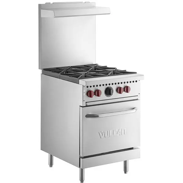 Vulcan Sx24-4Bn 24-Inch Natural Gas Range With Four Burners And Space-Saver Oven 1
