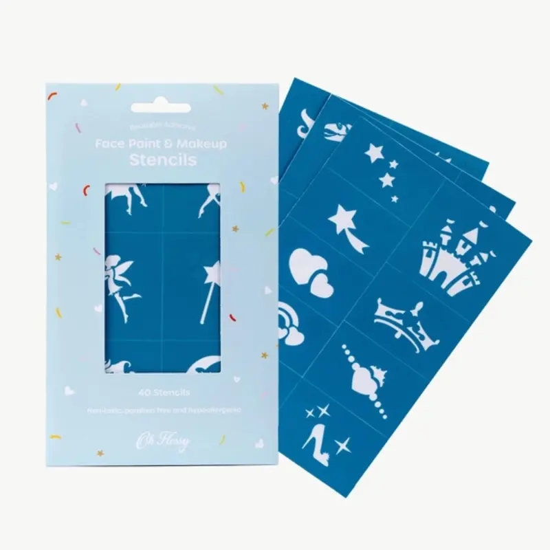 Washable Adhesive Face Paint Stencils & Tools 1