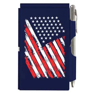 Wellspring Distressed Flag Flip Notepad – Rustic American Design 1