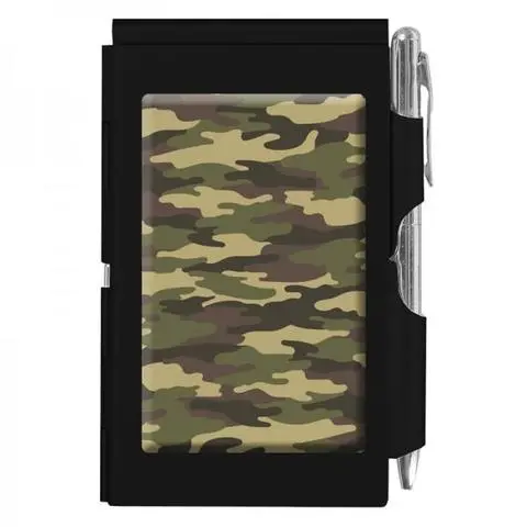 Wellspring Flip Notes Pad – Green Camo Print 1