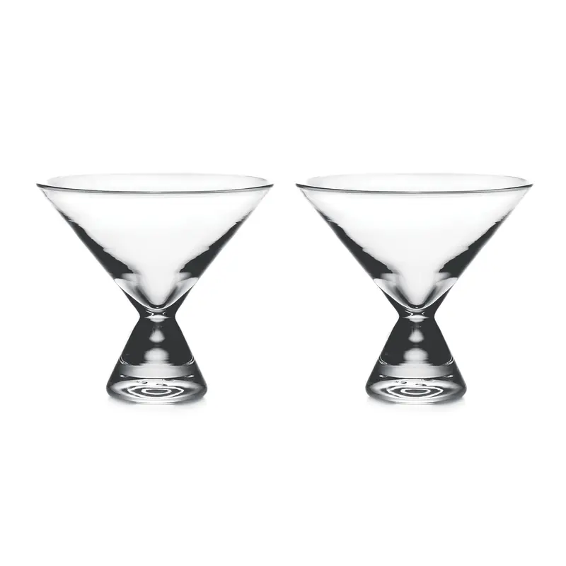 Westport Stemless Martini Glasses – Set Of Two, Modern Gift Box 1