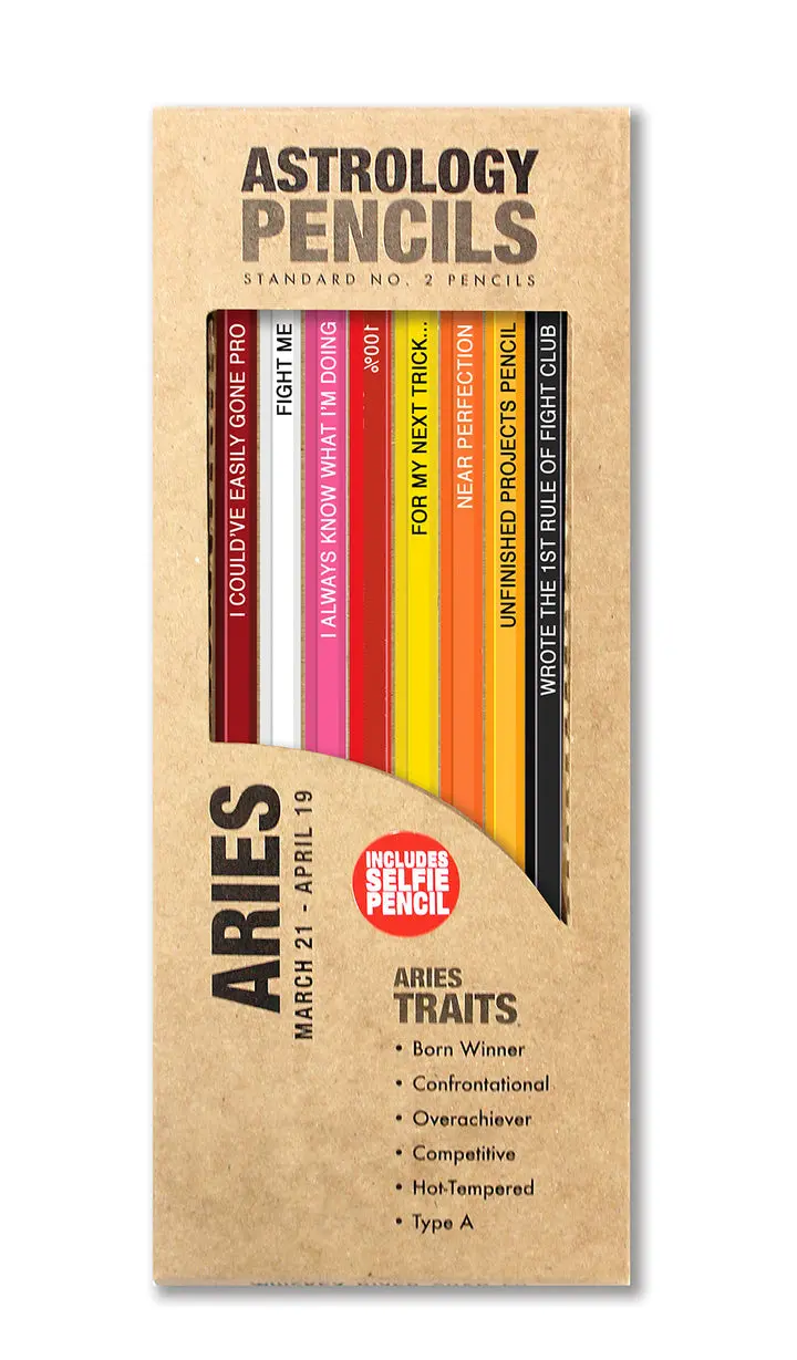 Whiskey River Aries Zodiac Pencil Set 1
