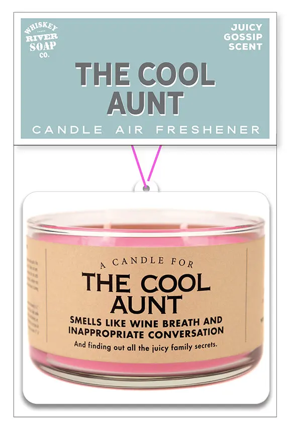 Whiskey River 'Cool Aunt' Hanging Air Freshener 1