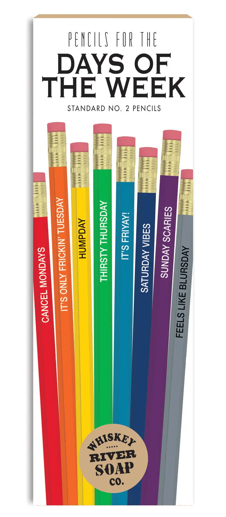 Whiskey River Days-Of-The-Week Functional Pencil Set 1