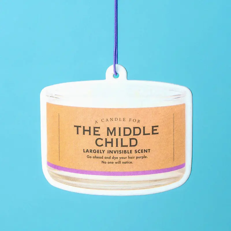 Whiskey River Middle Child Car Air Freshener – Witty, Long-Lasting Scent 1