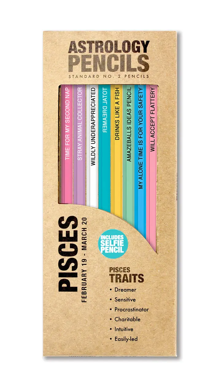 Whiskey River Pisces Zodiac-Themed Pencils 1