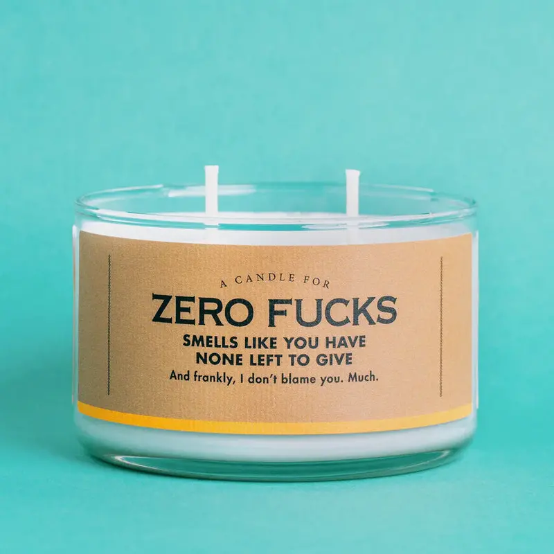 Whiskey River Zero Fucks Given Scented Candle 1