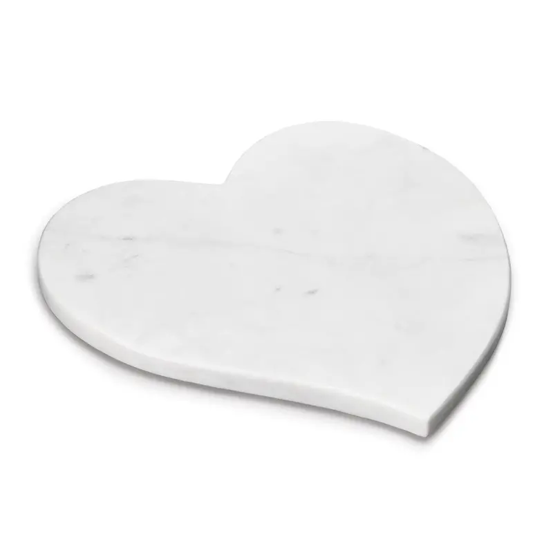 White Marble Heart-Shaped Serving Board 1