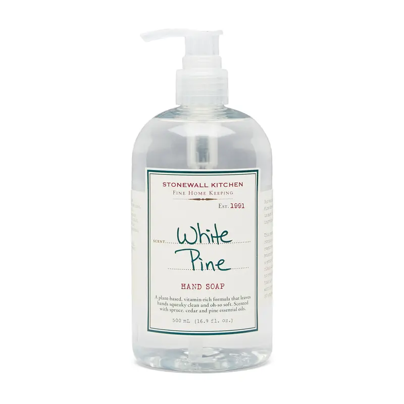 White Pine Hand Soap – Woodsy Aromatic Cleanser By Stonewall Kitchen 1