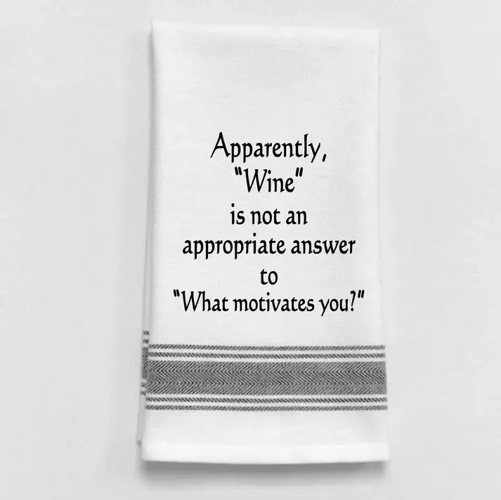 Wild Hare 'Wine Isn’T The Answer' Towel – Witty Take On Adulting 1