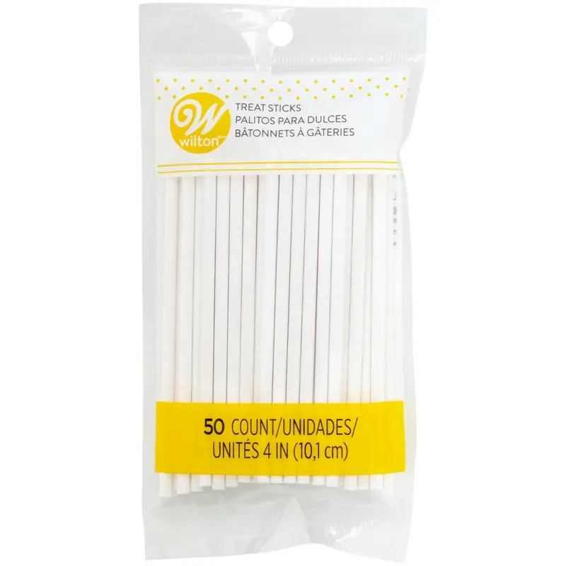 Wilton 4-Inch Treat Sticks – 50-Pack For Cupcakes, Cookies & Party Favors 1