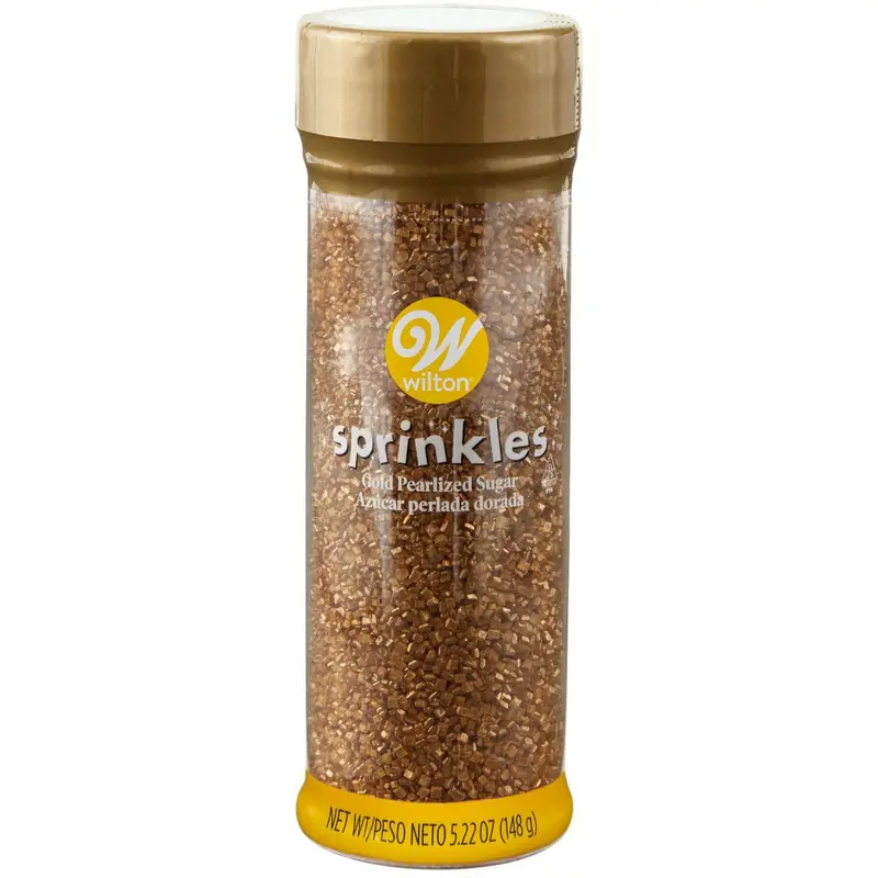 Wilton Gold Pearlized Sugar Sprinkles – Metallic Cake & Dessert Topping 1