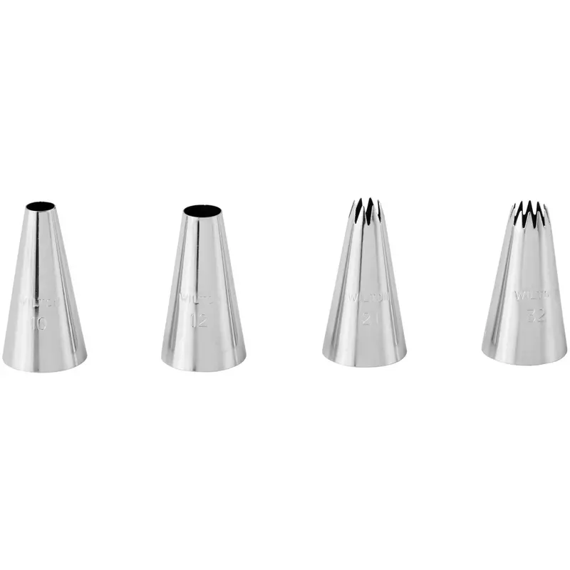 Wilton Large-Sized Decorating Tips – 4-Piece Collection 1