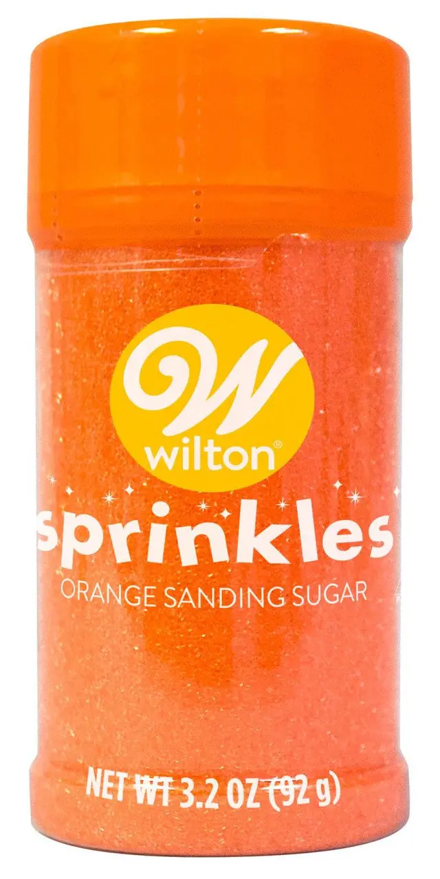 Wilton Orange Sanding Sugar – 3.2 Oz Fine Crystal Decorator Sugar 1