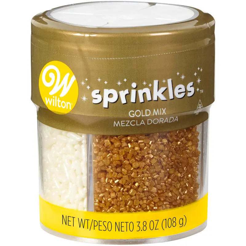 Wilton Pearlized Gold 4-Cell Confetti Sprinkles 1