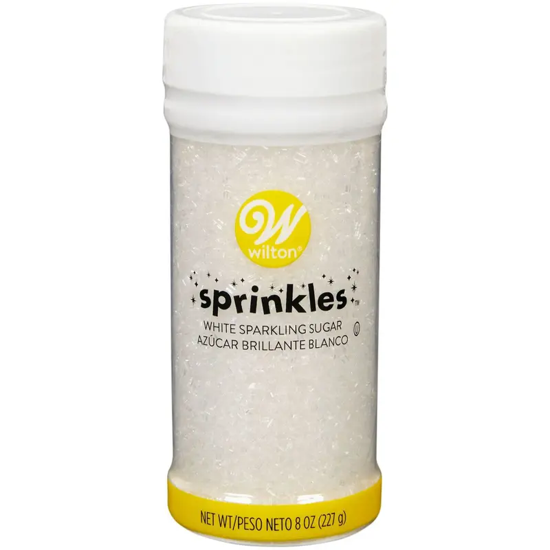 Wilton White Sparkling Sugar – 8 Oz Coarse Crystal Decorative Sugar 1
