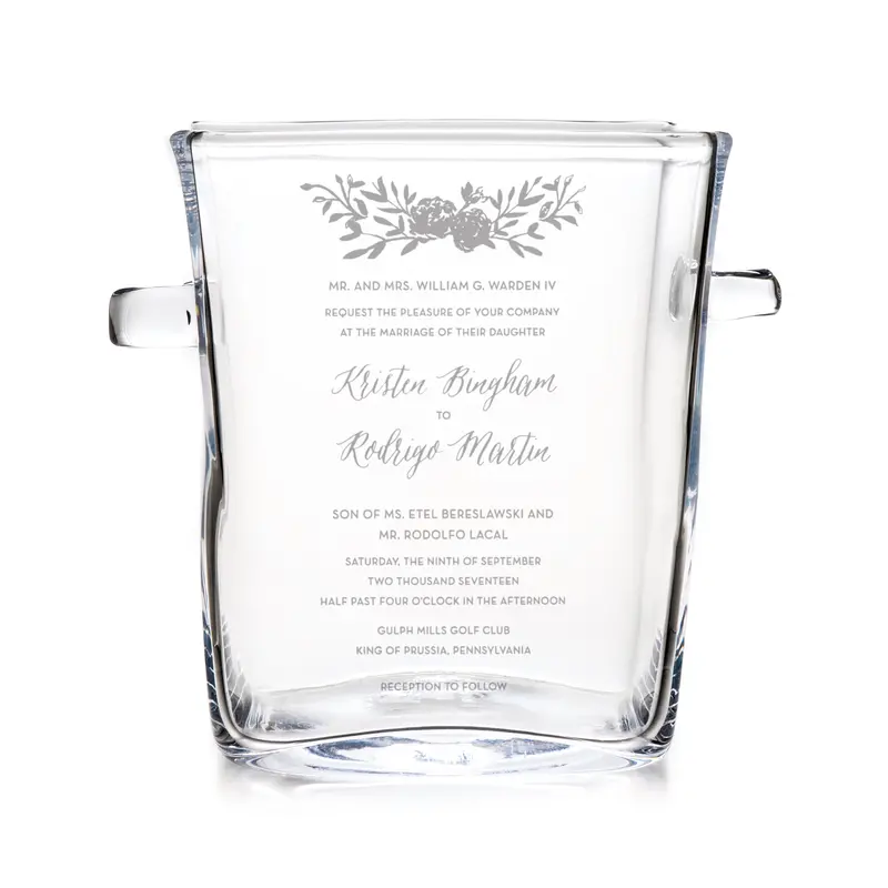 Woodbury Beverage Chiller – Personalized With Engraved Wedding Invitation 1