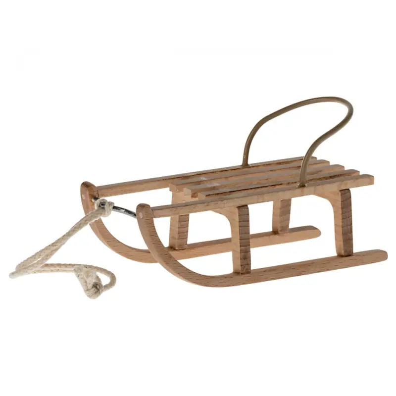 Wooden Sled Toy For Mouse Characters – Winter Accessory 1