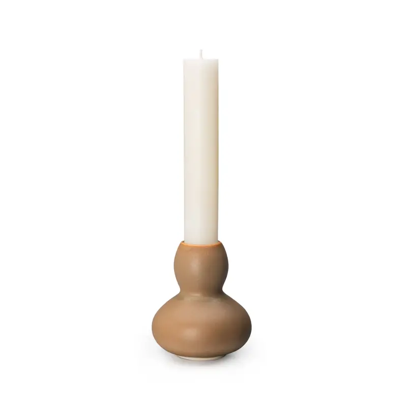 Woodstock Pottery Candlestick – Raw Sienna Finish, Second Quality 1