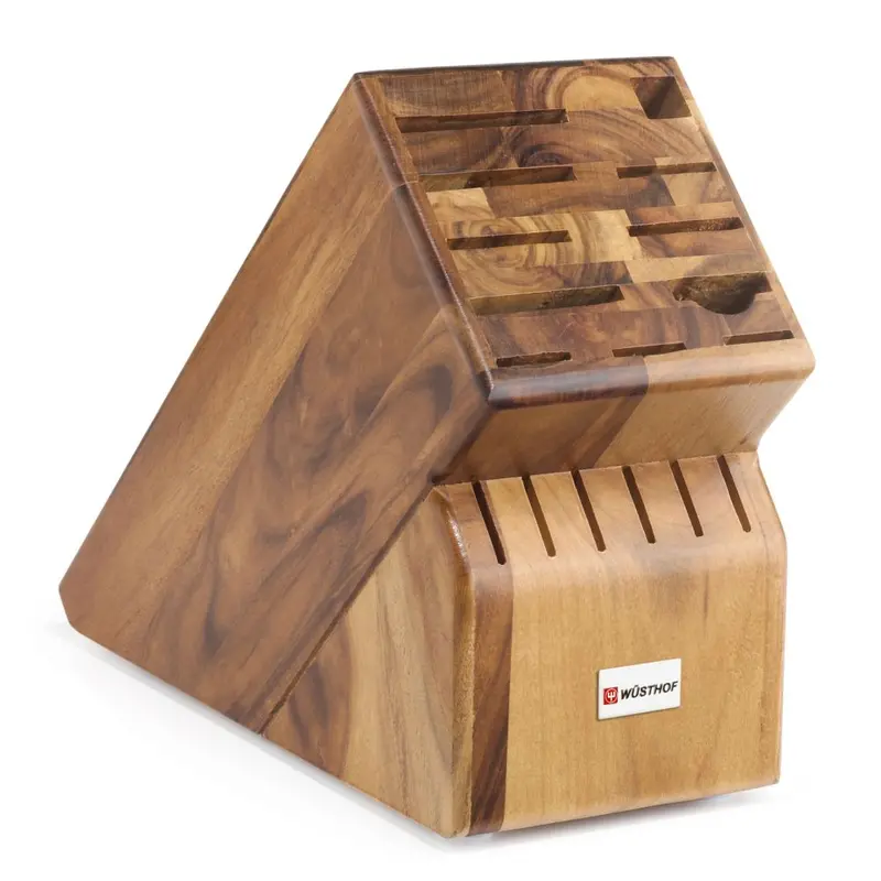 Wüsthof 17-Slot Acacia Wood Knife Block – Elegant Storage For Full Cutlery Sets 1
