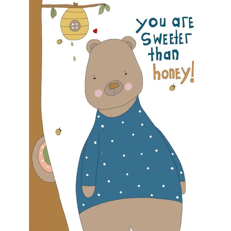 You’Re Sweeter Than Honey Birthday Card – Hand-Illustrated Greeting 1