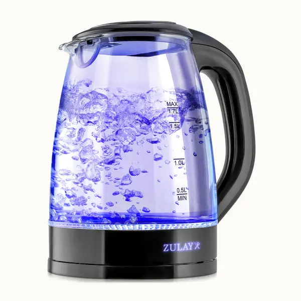 Zulay Electric Glass Kettle – 1.7L Rapid-Boil 1
