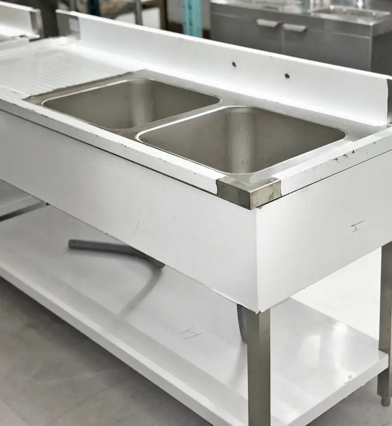 Zz-Sxz 79" Two-Compartment Stainless Steel Sink With Left Drainboard – Model Zz-Sxz-2070-Dq 1